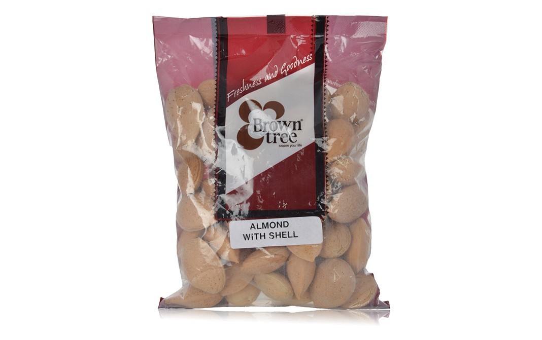 Brown Tree Almond With Shell    Pack  250 grams